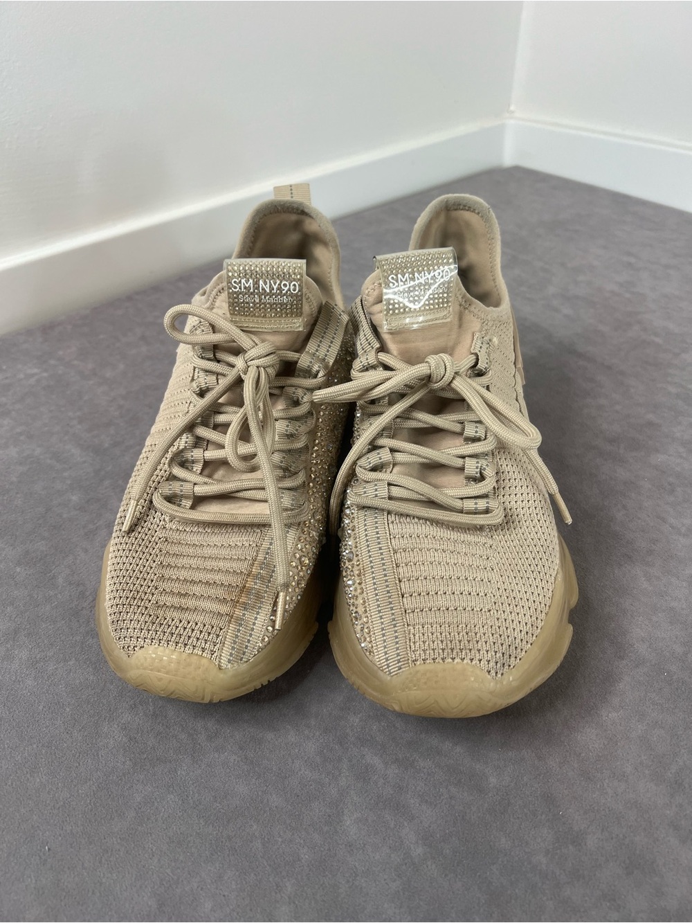 Maxima Men's Knit Athletic Sneakers in Beige